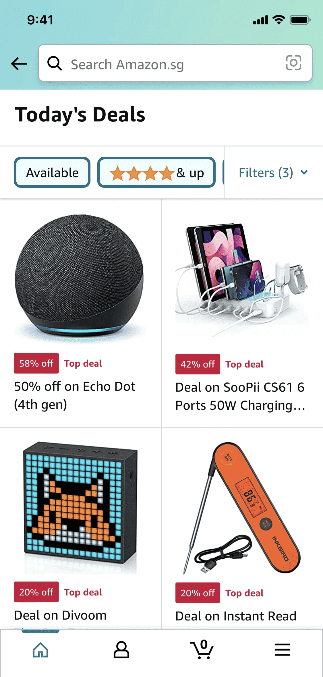 Amazon - Highlighting deals