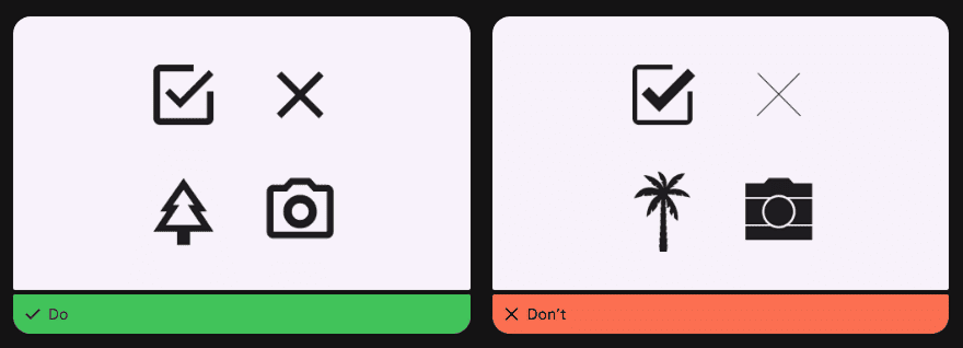 Example of icon consistency